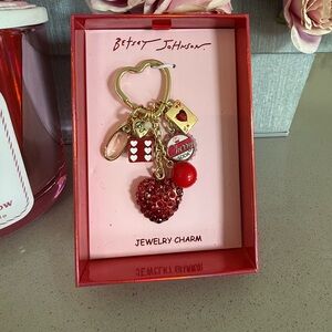 BETSEY Johnson limited Ed jewelry charm bag charm key ring with CALL ME BOX